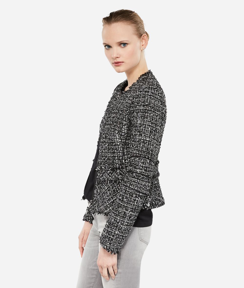 KARL LAGERFELD Karl Space Peplum Bouclé Jacket Jacket Woman d