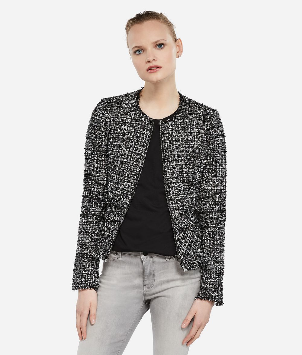 KARL LAGERFELD Karl Space Peplum Bouclé Jacket Jacket Woman f