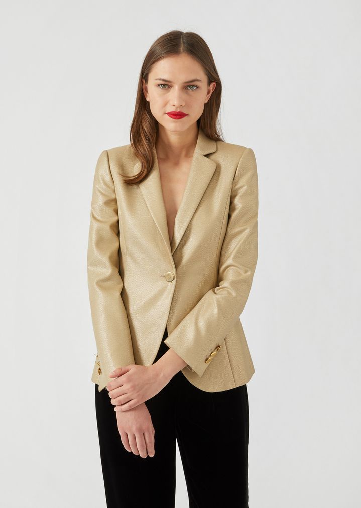 LurexFemme Sergé Droite En Veste Emporio Armani NwkOXPZ8n0