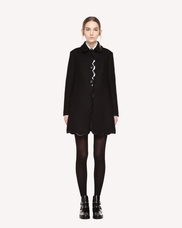 REDValentino Naval Wool coat with scallop detail