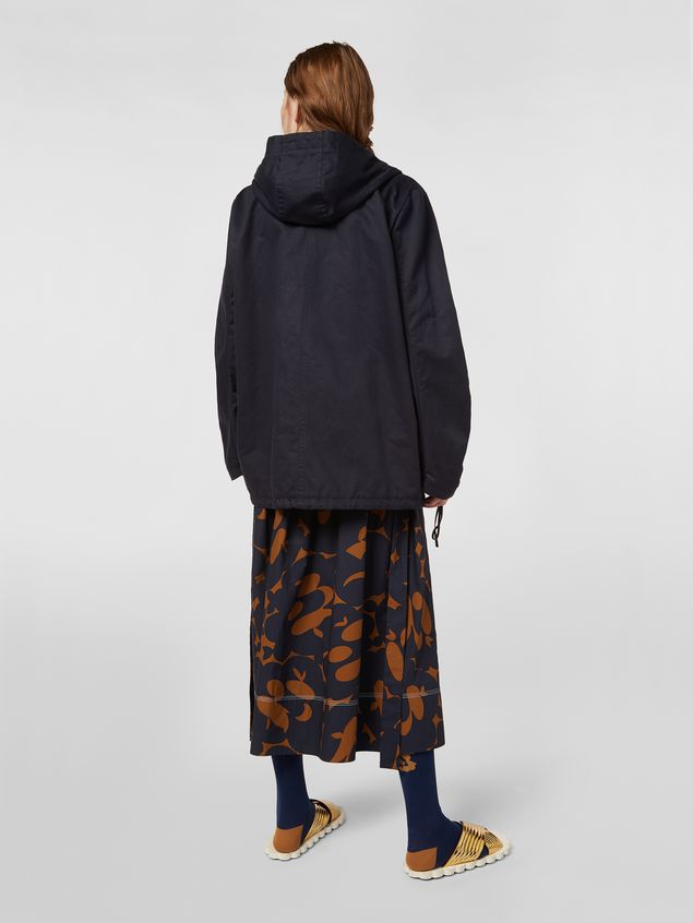 Sporty Jacket Marni Drawstring jacket in cotton and linen drill Woman