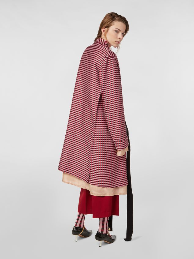 Duster Coat Marni Shawl-collar duster coat in micro plaid tweed Woman
