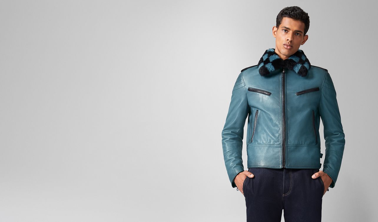 jacket in calf leather landing