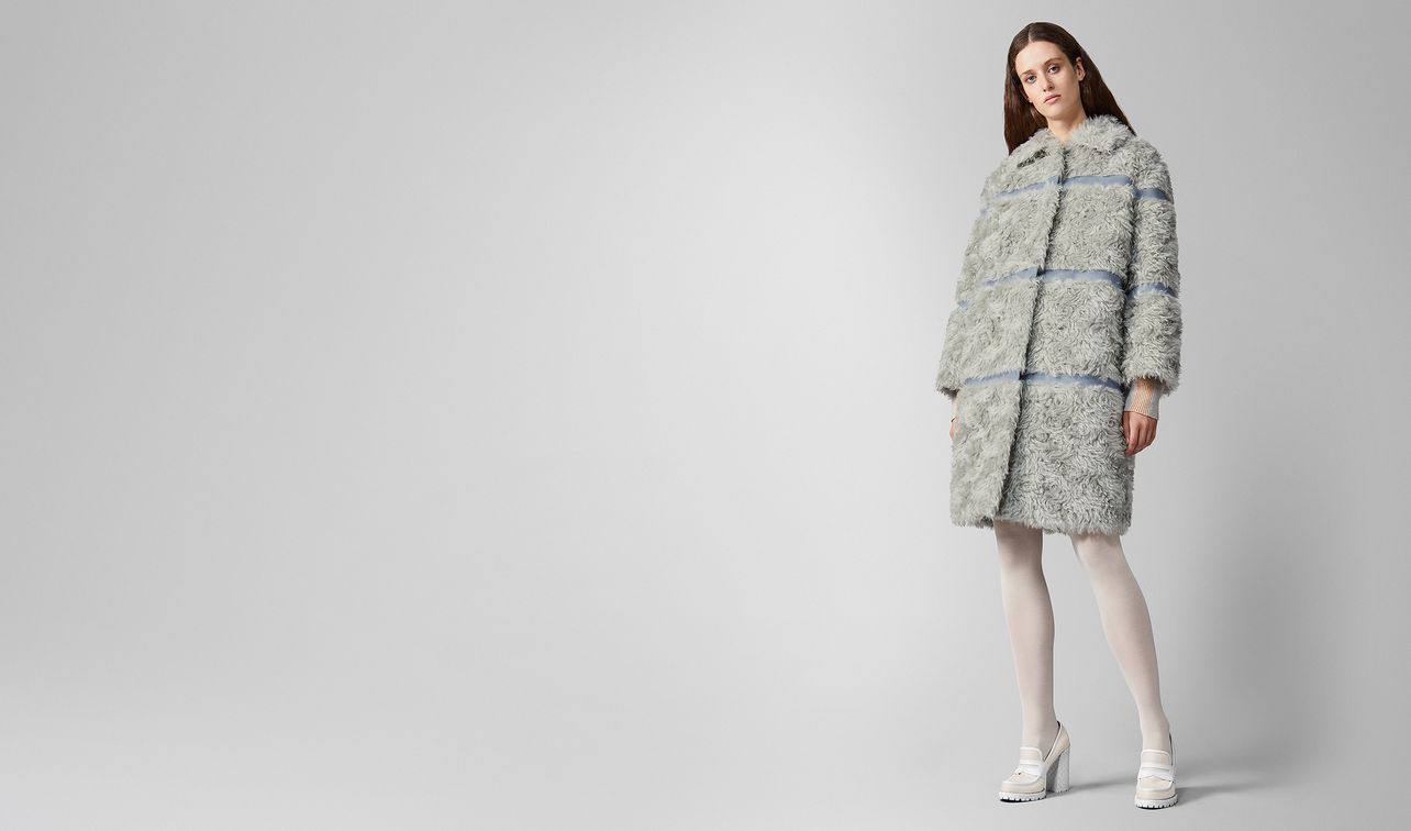 cappotto in mohair e cotone landing