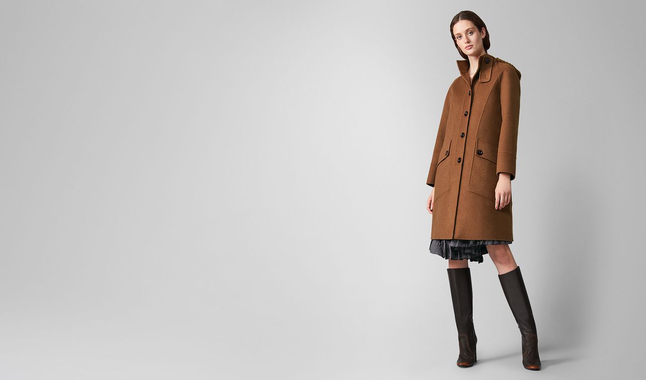 coat in double cashmere and wool landing
