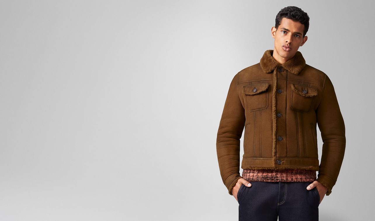 jacket in shearling landing