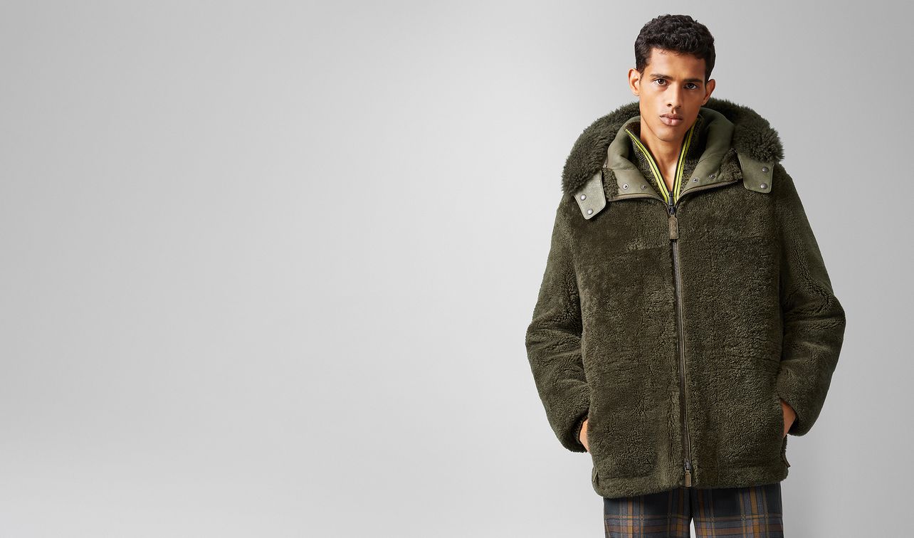 jacket in shearling landing
