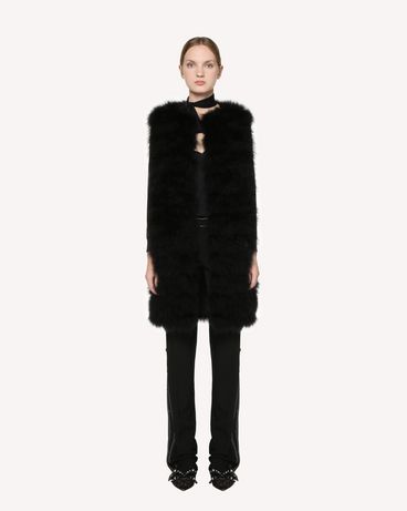 REDValentino Marabou feather vest