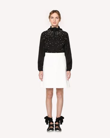 REDValentino Pearls detail Nylon shell jacket