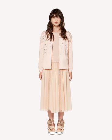REDValentino Rhinestones detail Nylon shell jacket