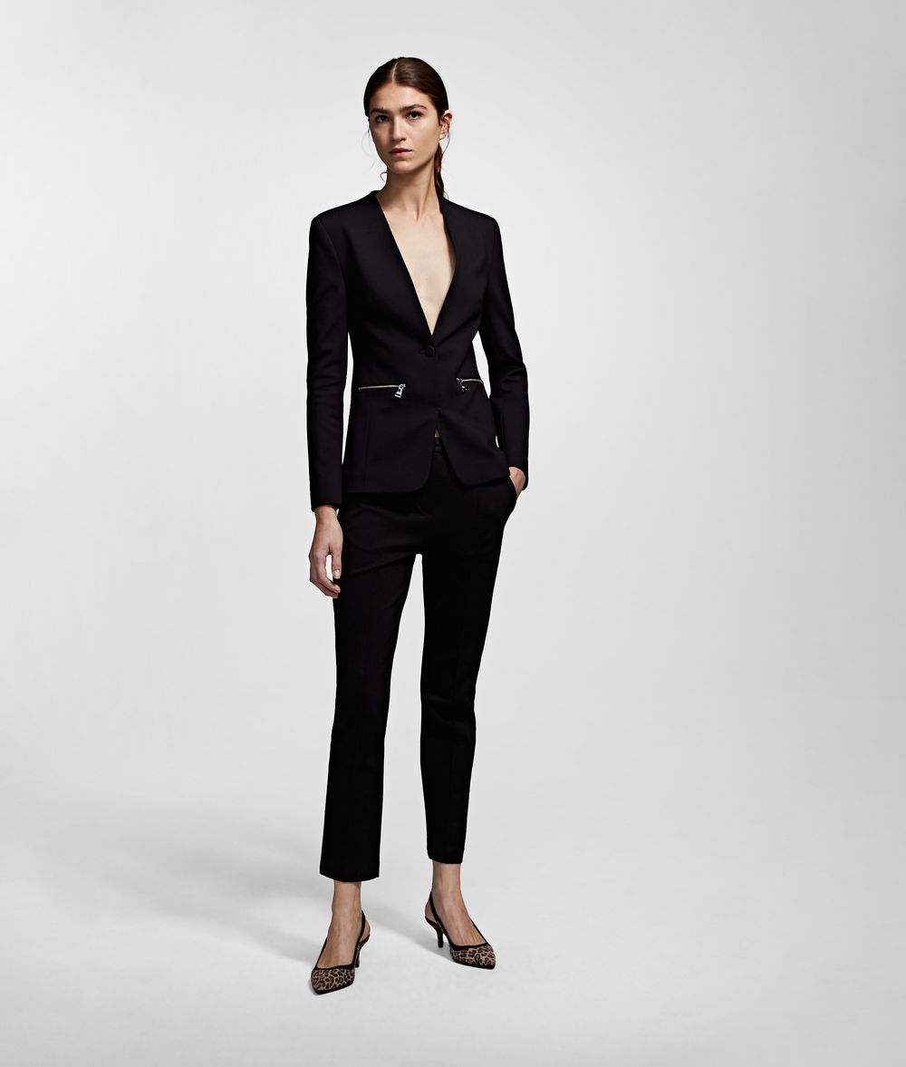 KARL LAGERFELD Punto Jacket with Logo Tape Jacket Woman f