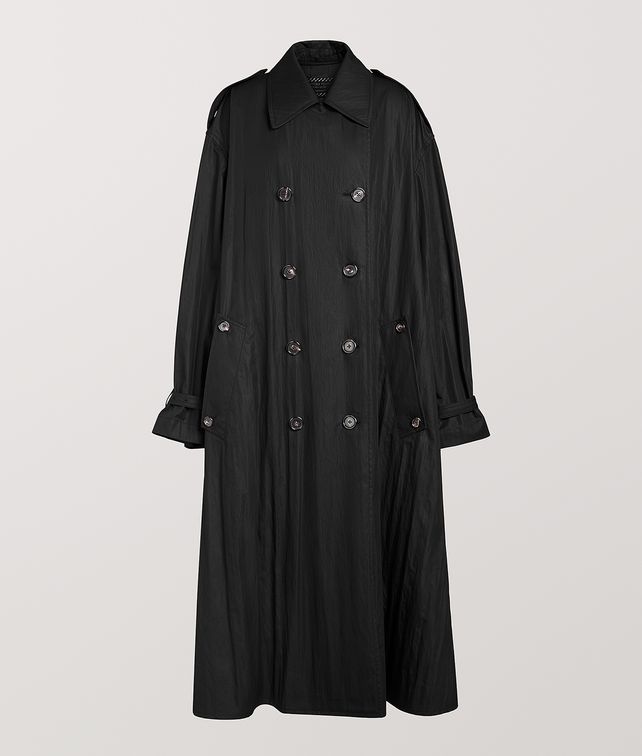 BOTTEGA VENETA COAT IN TECHNO COTTON Outerwear and Jacket Woman fp