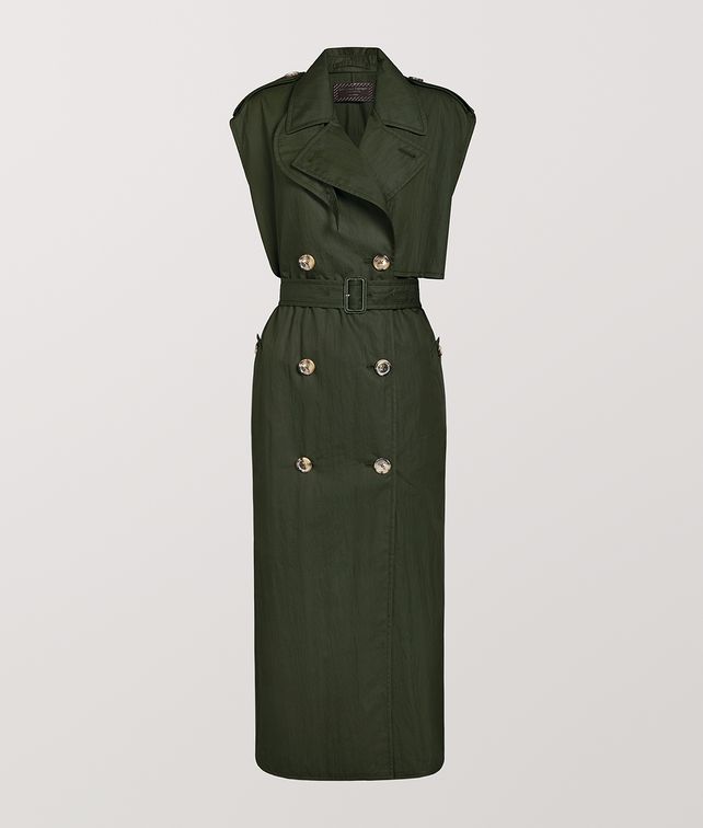 BOTTEGA VENETA COAT IN TECHNO COTTON Outerwear and Jacket Woman fp
