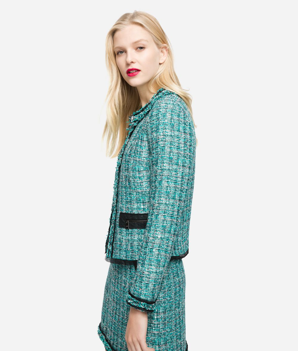 KARL LAGERFELD Bouclé Jacket with Pin Jacket Woman d
