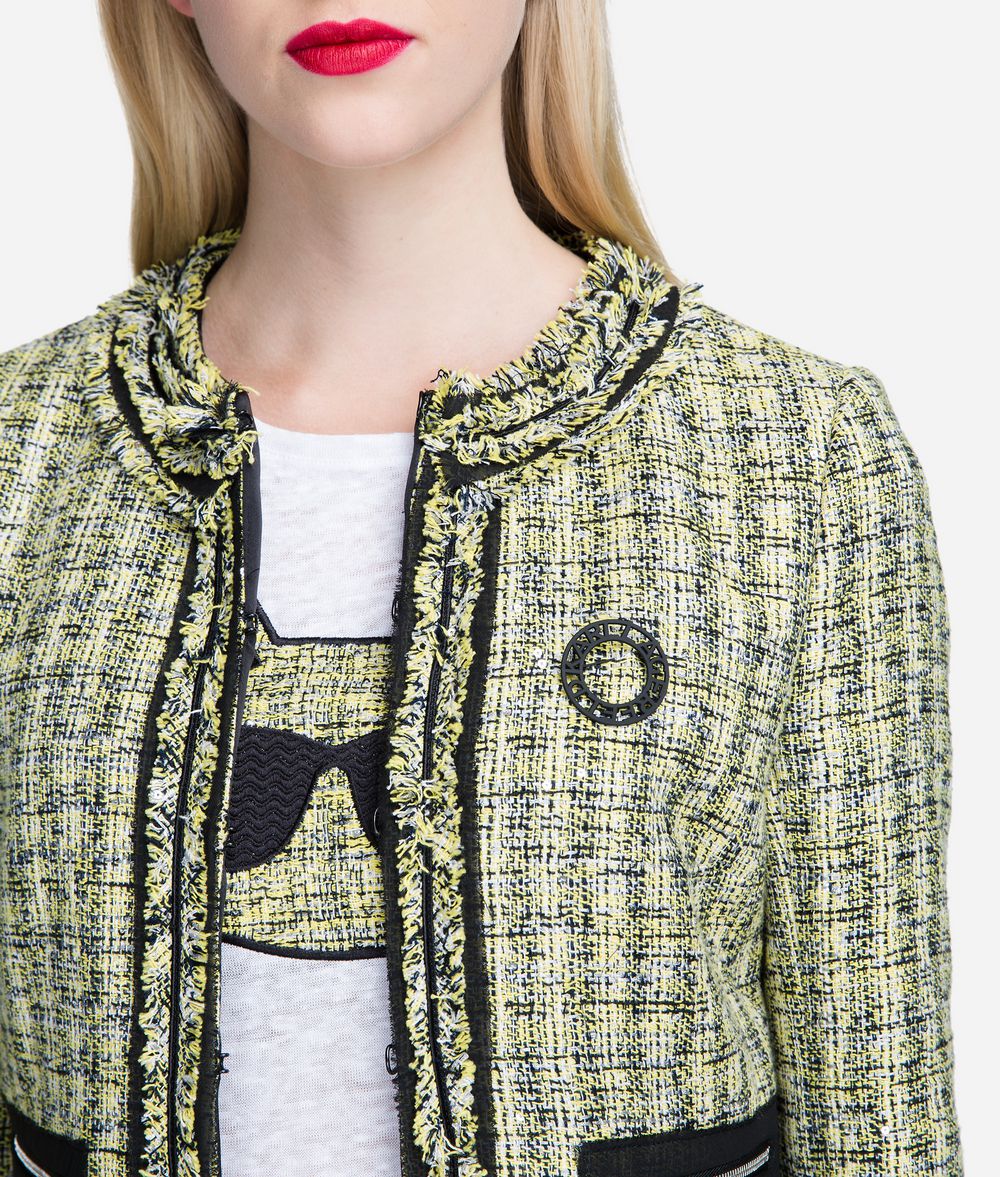 KARL LAGERFELD Bouclé Jacket with Pin Jacket Woman d