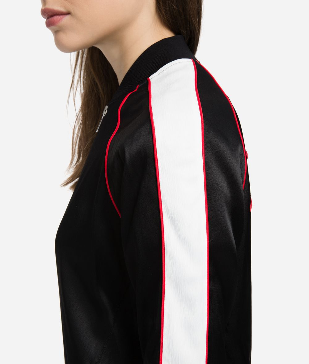 KARL LAGERFELD K/Signature Bomberjacke aus Satin Jacke Damen d