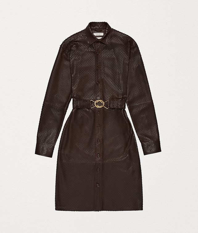 BOTTEGA VENETA DRESS IN PUNCHED NAPPA Outerwear and Jacket Woman fp