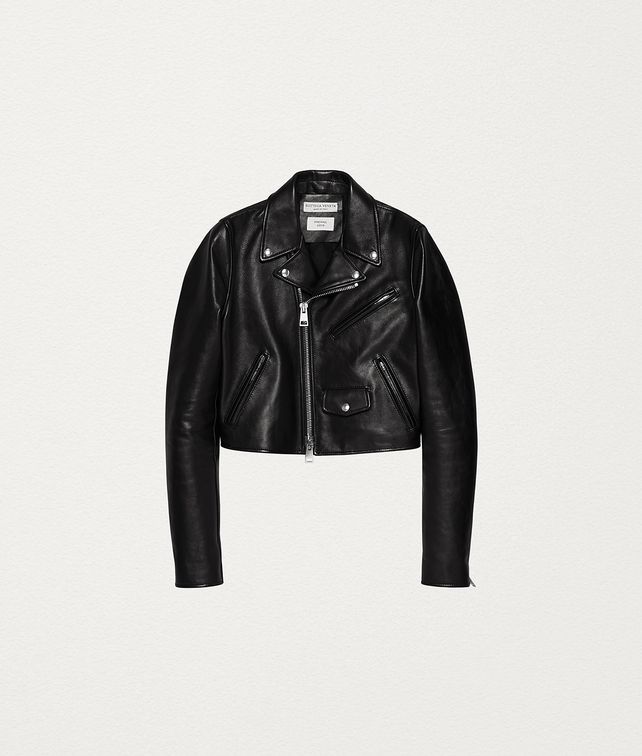 BOTTEGA VENETA BIKER JACKET IN ROUGH CALFSKIN Outerwear and Jacket Woman fp