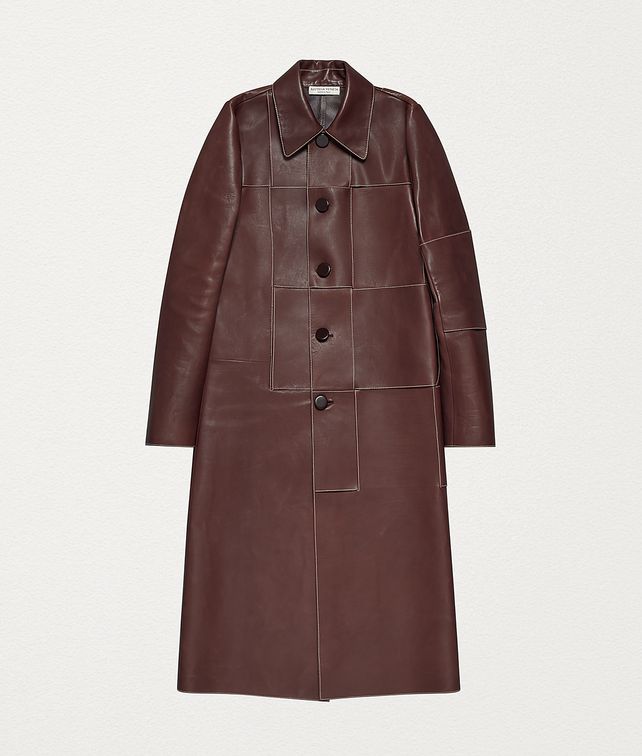BOTTEGA VENETA COAT IN CALF LEATHER Outerwear and Jacket Woman fp