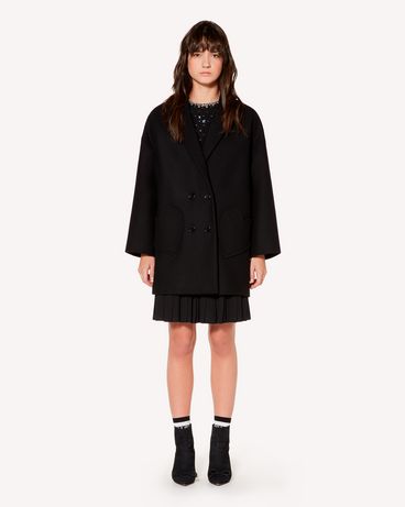 REDValentino 羊毛羊绒混纺厚呢阔型大衣