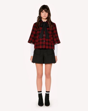 REDValentino Glen Plaid jacket with bow