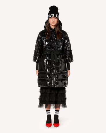 REDValentino Lacquered nylon down jacket