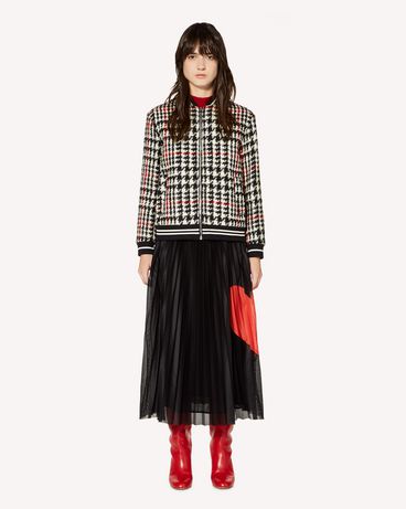 REDValentino Houndstooth wool bomber