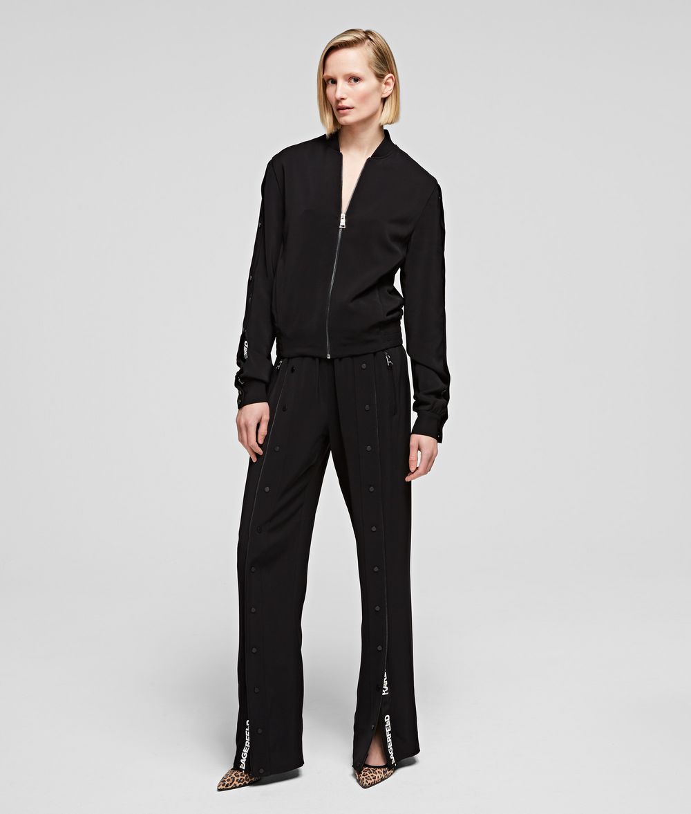 KARL LAGERFELD Snap-Sleeved Bomber Jacket Woman d