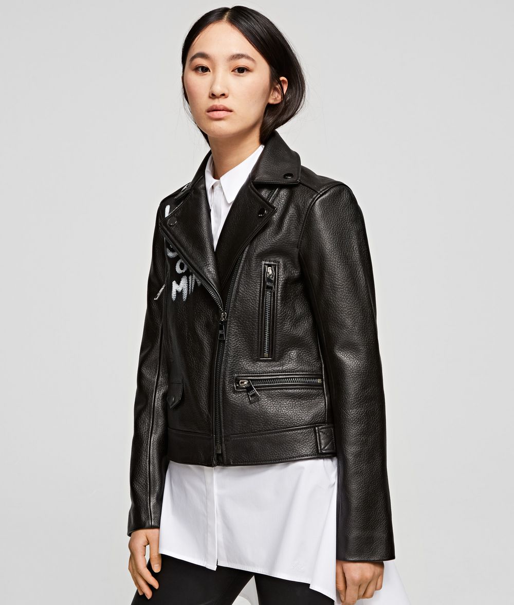 KARL LAGERFELD Karl x Olivia Biker Jacket Jacket Woman f