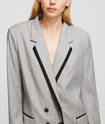 KARL LAGERFELD TAILORED WOOL BLEND JACKET KARL LAGERFELD TAILORED WOOL BLEND JACKET