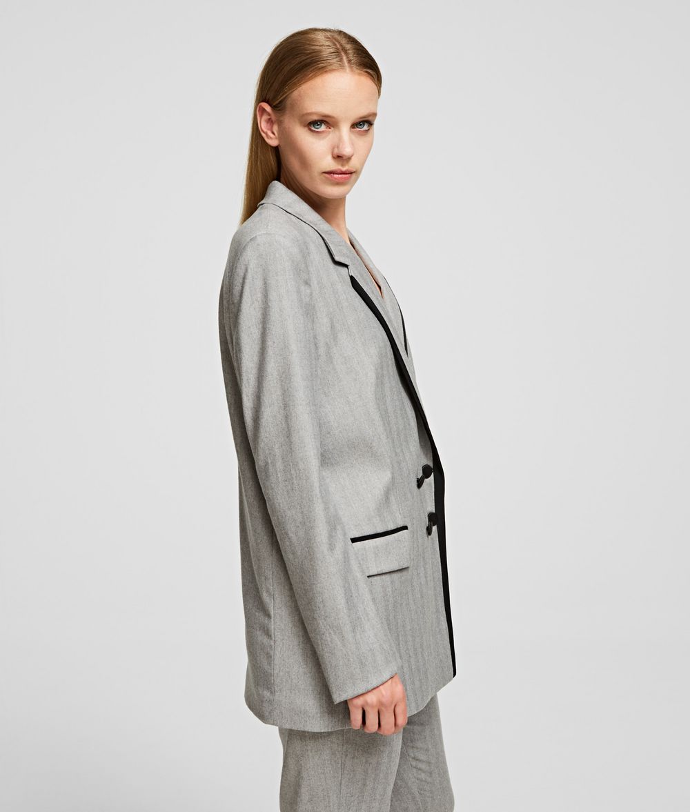 KARL LAGERFELD Tailored Wool Blend Jacket Blazer Woman d