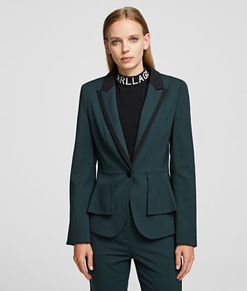 KARL LAGERFELD TAILORED JACKET WITH PEPLUM KARL LAGERFELD TAILORED JACKET WITH PEPLUM