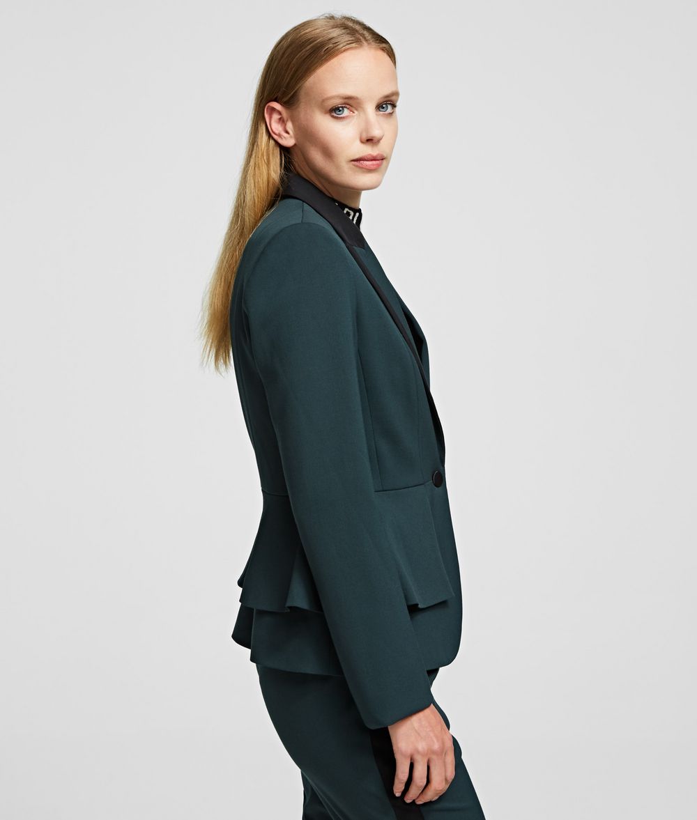 KARL LAGERFELD Taillierte Jacke mit Peplum-Einsatz Jacke Damen d