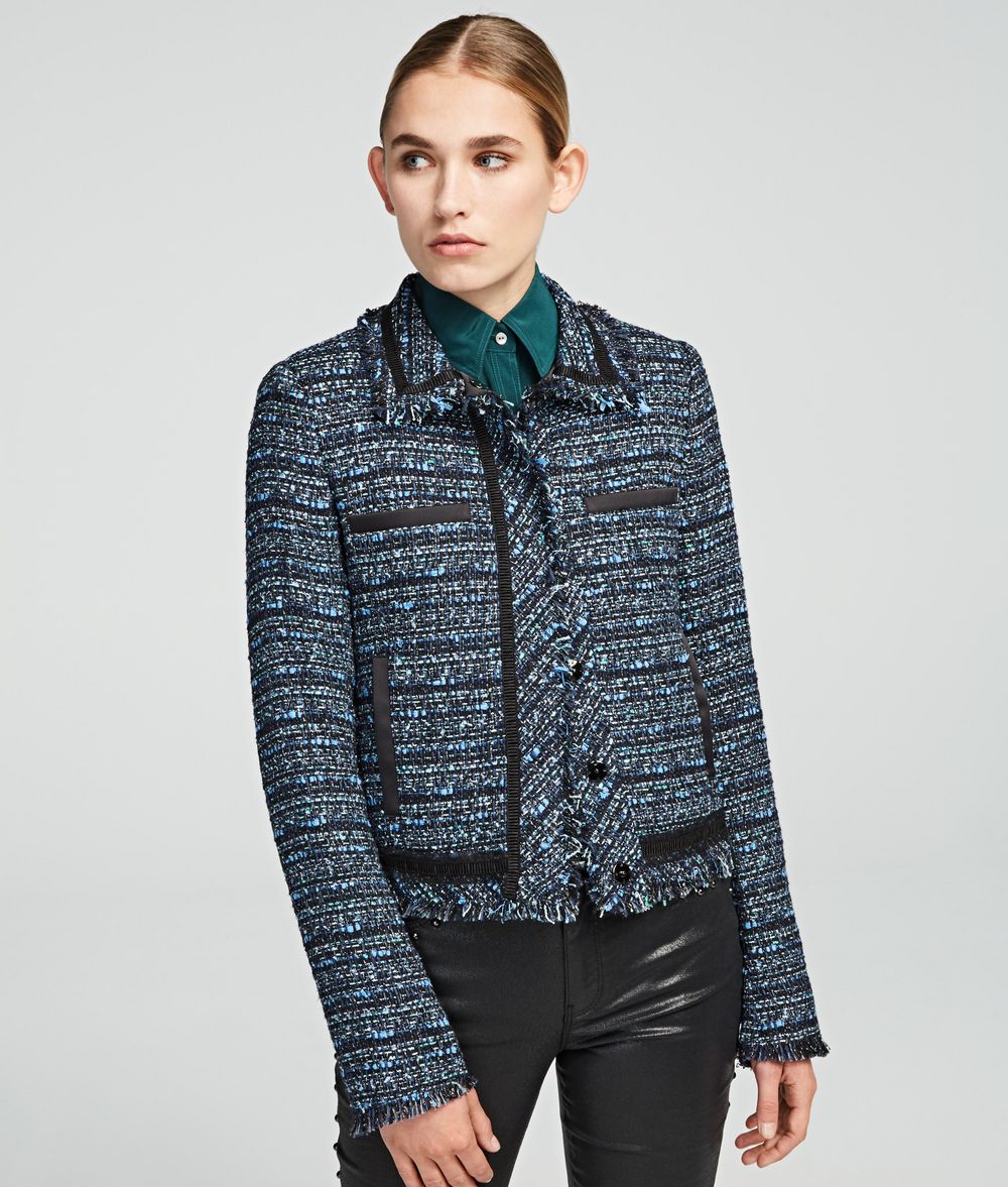 KARL LAGERFELD Bouclé Jacket Jacket Woman f