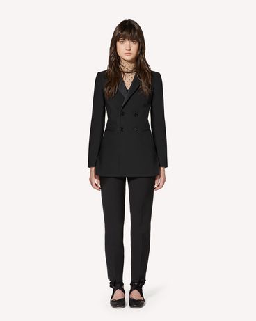 REDValentino Tuxedo detail viscose wool gabardine jacket