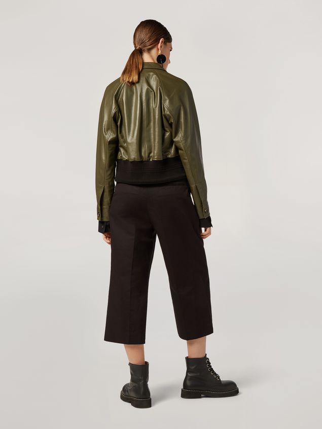 Sporty Jacket Marni Bomber jacket in nappa stone lamb leather Woman