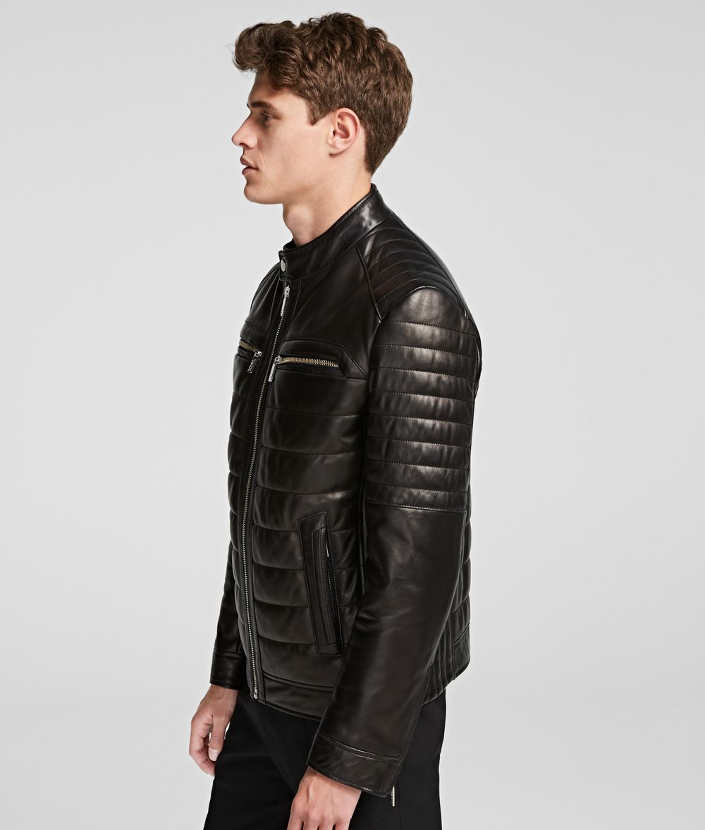 KARL LAGERFELD LEATHER RACER JACKET Jacket Man d