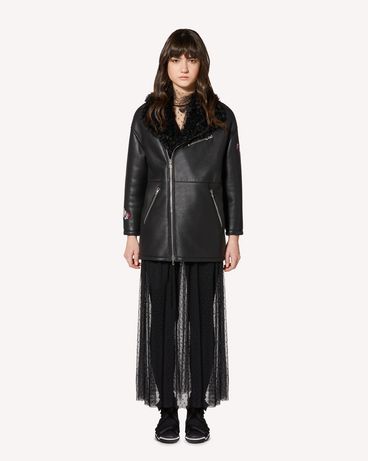 REDValentino Chinese Lacquer embroidered shearling