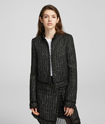 KARL LAGERFELD SPARKLE BOUCLÉ JACKET KARL LAGERFELD SPARKLE BOUCLÉ JACKET