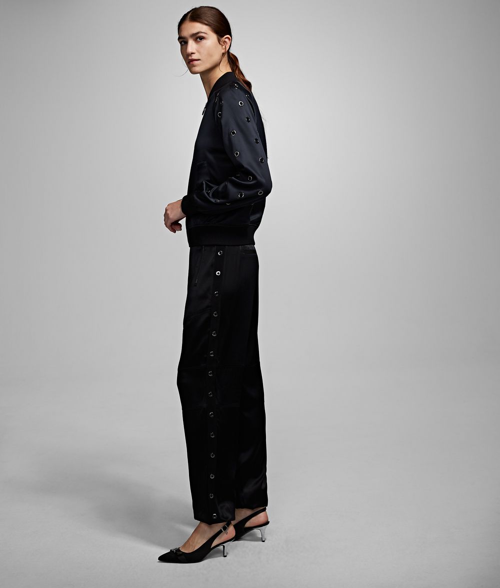 KARL LAGERFELD Bomber Jacket with Eyelets Jacket Woman d