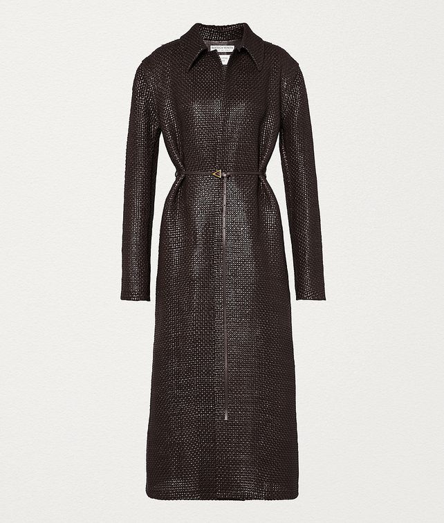 BOTTEGA VENETA COAT IN INTRECCIO STUOIA Outerwear and Jacket Woman fp