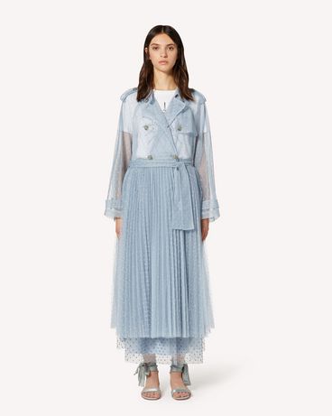 REDValentino Point d'esprit tulle trench coat