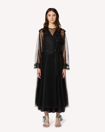 REDValentino Point d'esprit tulle trench coat