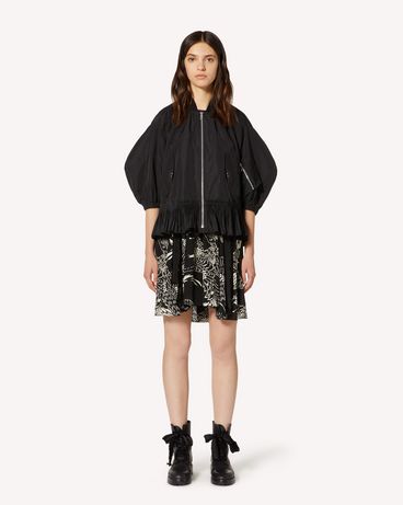 REDValentino Taffeta caban with a pleated flounce