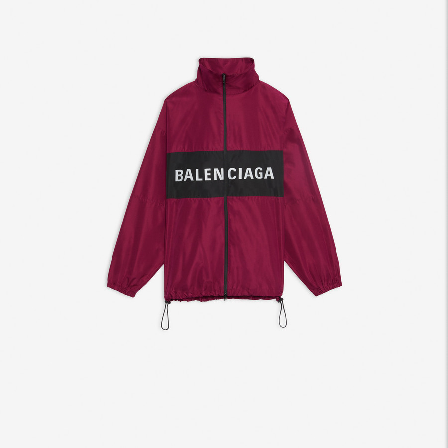 maroon zip up jacket