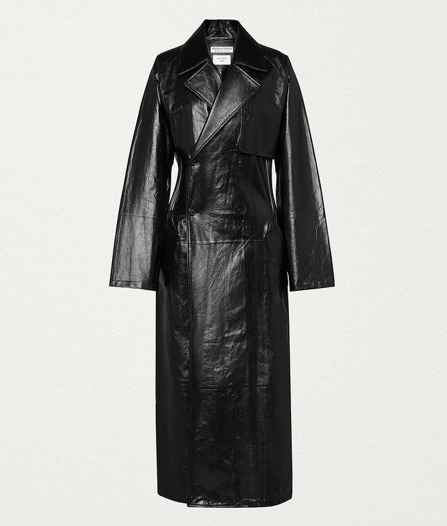 BOTTEGA VENETA COAT IN SHINY LEATHER Outerwear and Jacket Woman fp