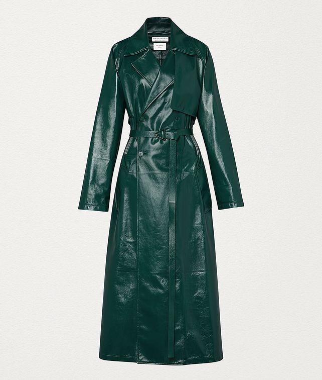 BOTTEGA VENETA COAT IN SHINY LEATHER Outerwear and Jacket Woman fp