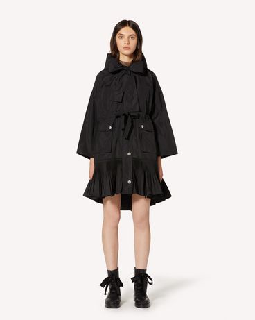 REDValentino Taffeta caban with a pleated flounce