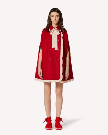 REDValentino 特别胶囊系列
褶饰细节羊毛羊绒混纺厚呢斗篷