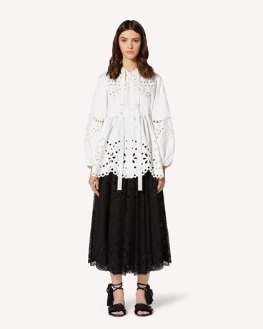 REDValentino Nylon canvas peacoat with St. Gallen embroidery